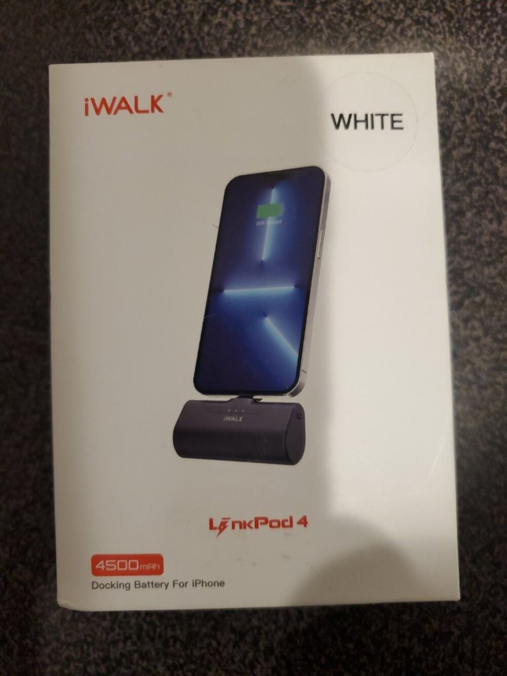 iWALK LinkPod 4 Portable Charger for iPhone 4500mAh, Black - New